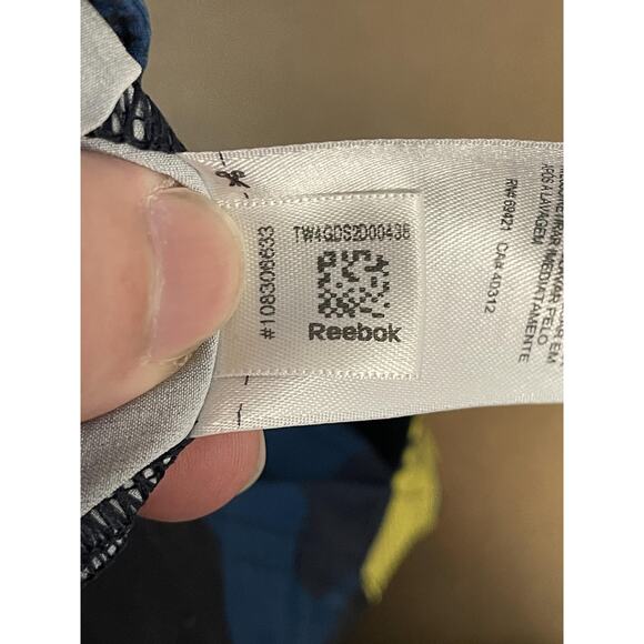 Reebok CrossFit Shorts Mens Large Blue Camo Board Shorts Drawstring Pocket - Picture 12 of 12